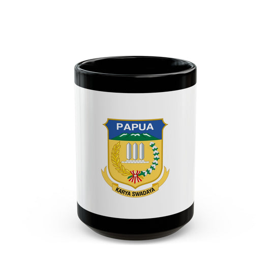 Flag of Papua Indonesia - Black Coffee Mug-15oz-The Sticker Space