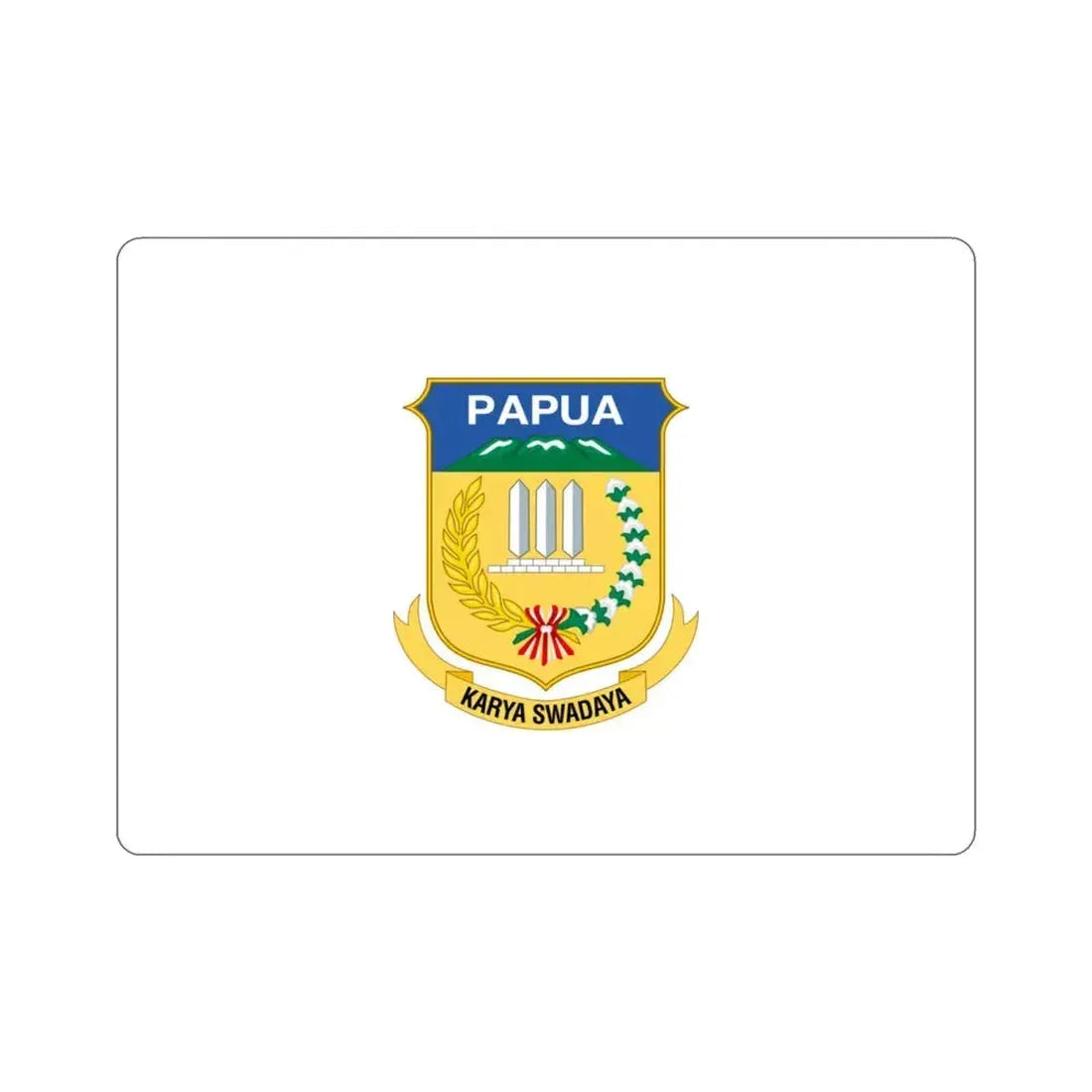 Flag of Papua Indonesia STICKER Vinyl Die-Cut Decal 3 Inch - The Sticker Space