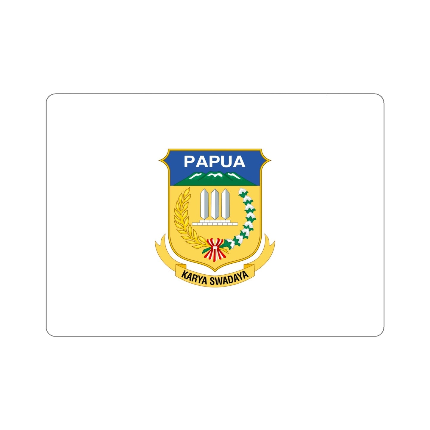 Flag of Papua Indonesia STICKER Vinyl Die-Cut Decal-6 Inch-The Sticker Space