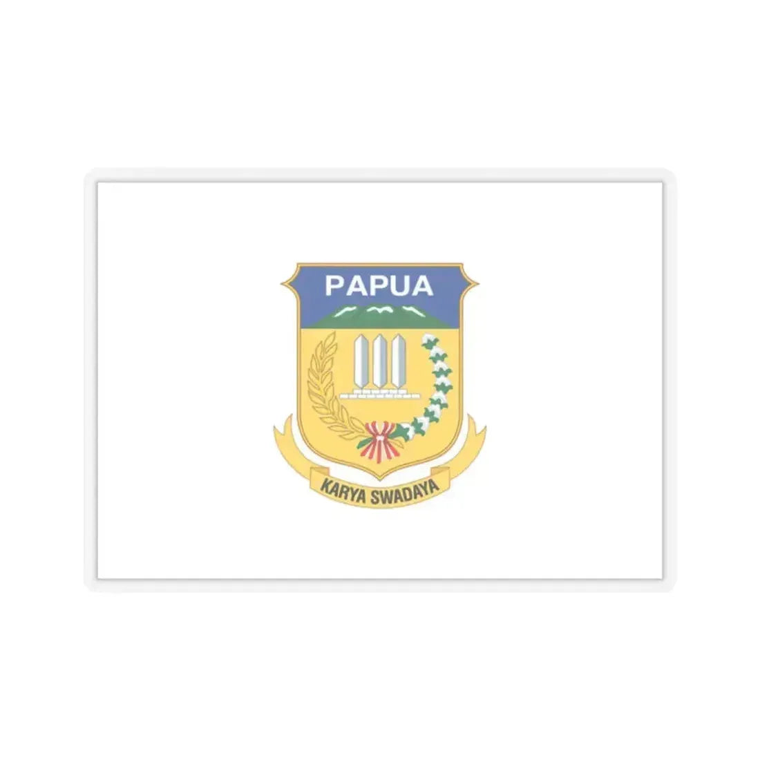 Flag of Papua Indonesia - STICKER Vinyl Kiss-Cut Decal 2 Inch Transparent - The Sticker Space