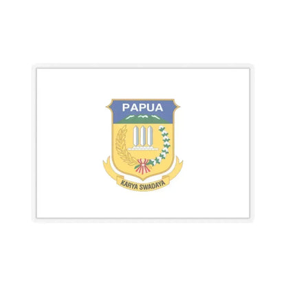Flag of Papua Indonesia - STICKER Vinyl Kiss-Cut Decal 2 Inch Transparent - The Sticker Space