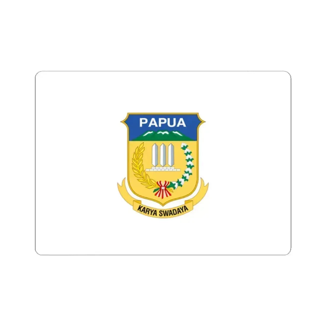 Flag of Papua Indonesia - STICKER Vinyl Kiss-Cut Decal 2 Inch White - The Sticker Space