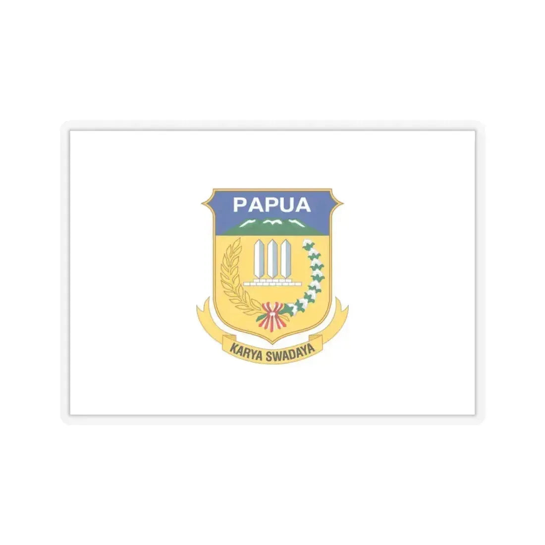 Flag of Papua Indonesia - STICKER Vinyl Kiss-Cut Decal 3 Inch Transparent - The Sticker Space