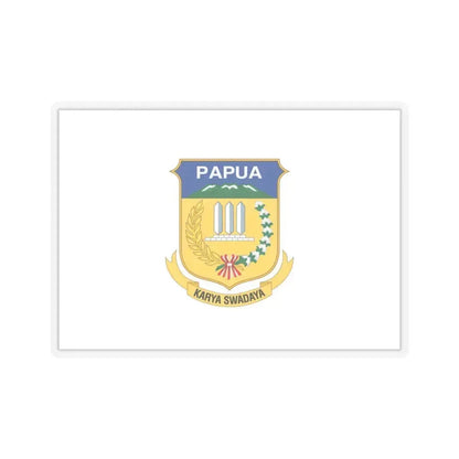 Flag of Papua Indonesia - STICKER Vinyl Kiss-Cut Decal 3 Inch Transparent - The Sticker Space