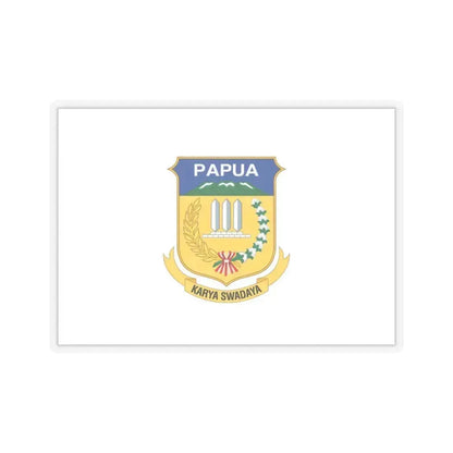 Flag of Papua Indonesia - STICKER Vinyl Kiss-Cut Decal 4 Inch Transparent - The Sticker Space