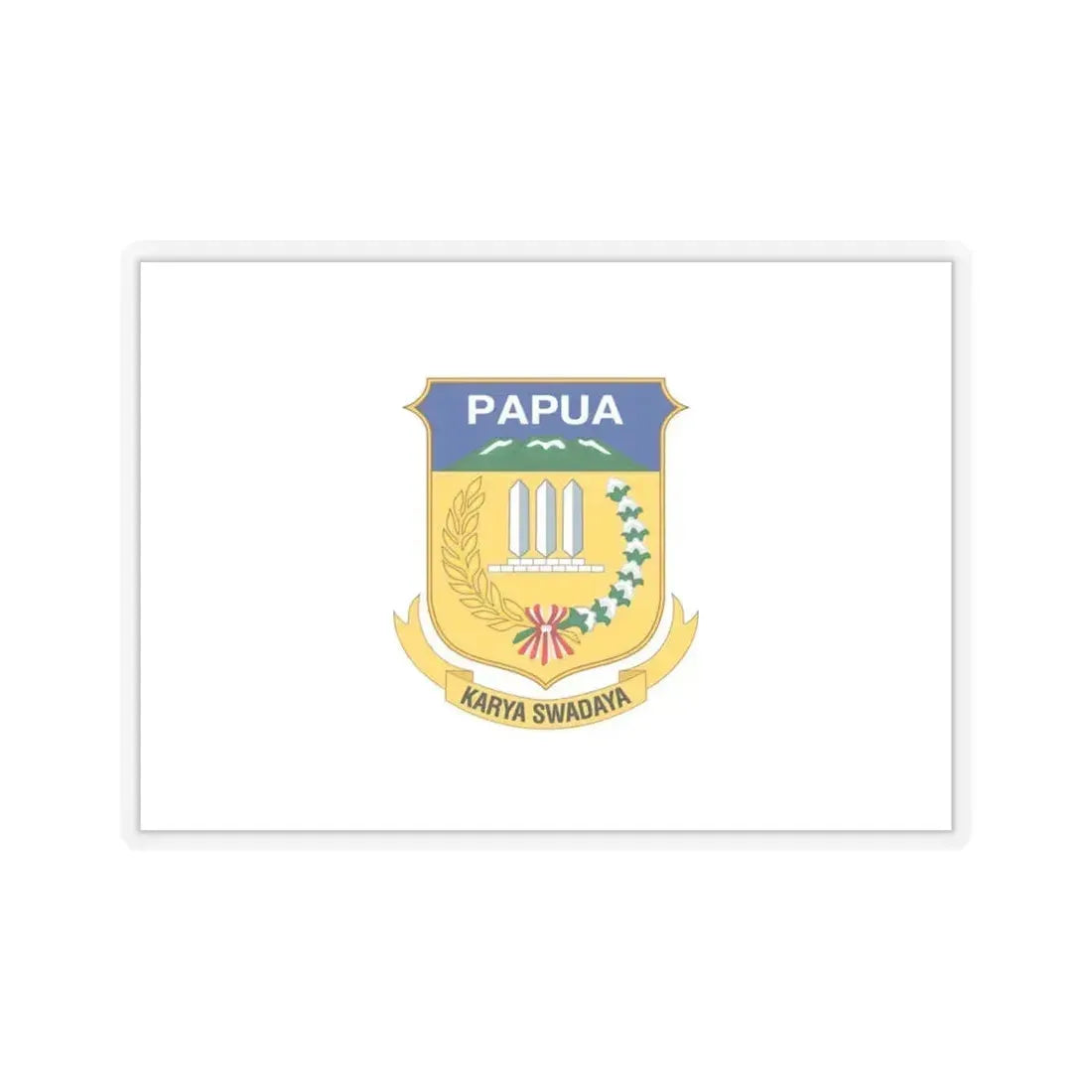 Flag of Papua Indonesia - STICKER Vinyl Kiss-Cut Decal 6 Inch Transparent - The Sticker Space