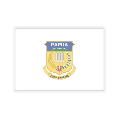 Flag of Papua Indonesia - STICKER Vinyl Kiss-Cut Decal 6 Inch Transparent - The Sticker Space