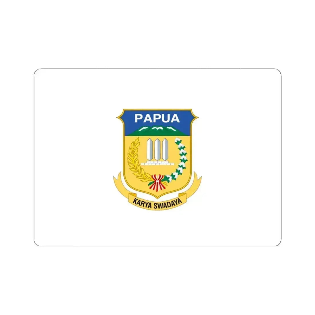 Flag of Papua Indonesia - STICKER Vinyl Kiss-Cut Decal 6 Inch White - The Sticker Space