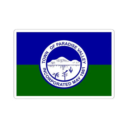 Flag of Paradise Valley Arizona (United States) STICKER Vinyl Kiss-Cut Decal 3 Inch White - The Sticker Space