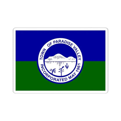 Flag of Paradise Valley Arizona (United States) STICKER Vinyl Kiss-Cut Decal 6 Inch White - The Sticker Space