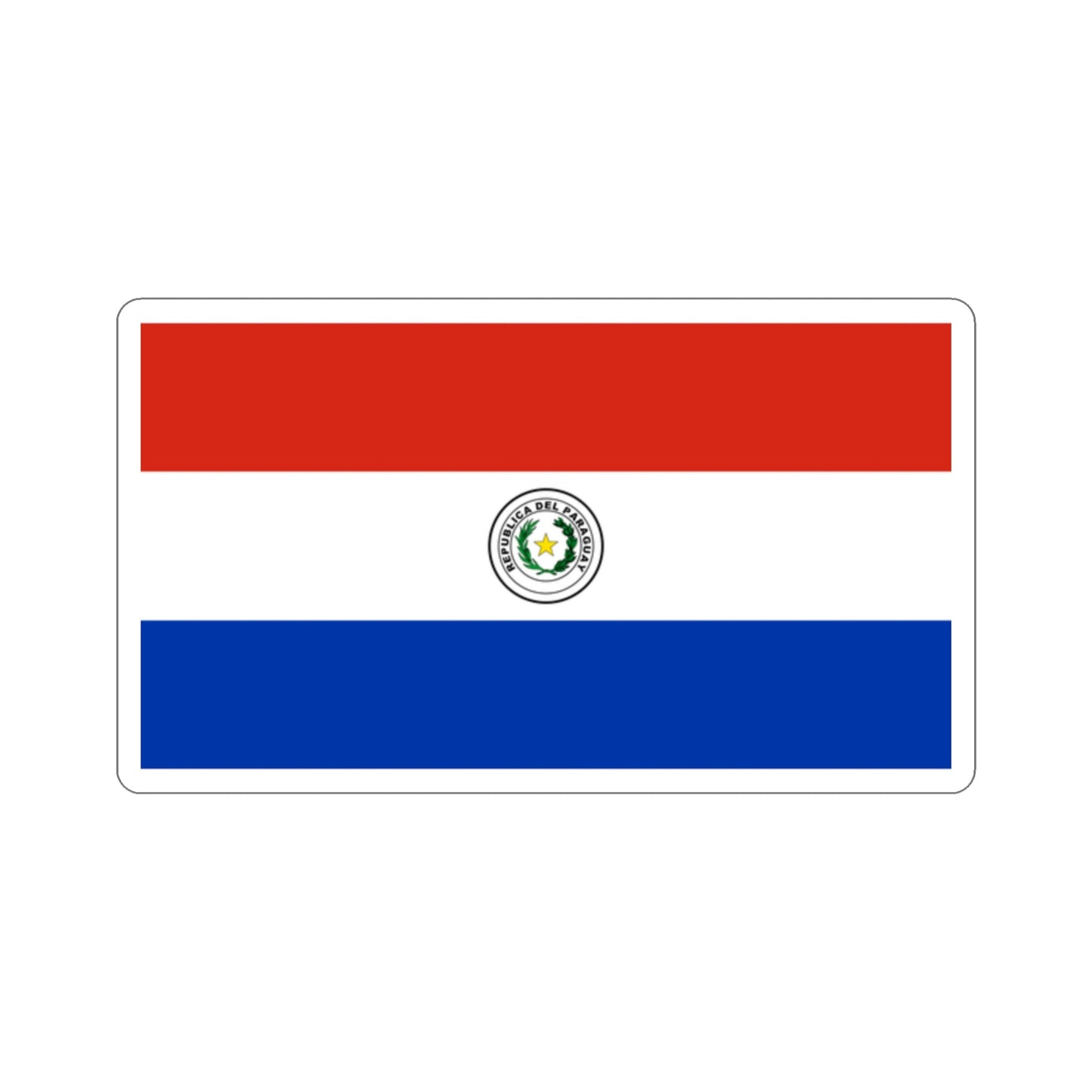 Flag of Paraguay STICKER Vinyl Die-Cut Decal-2 Inch-The Sticker Space