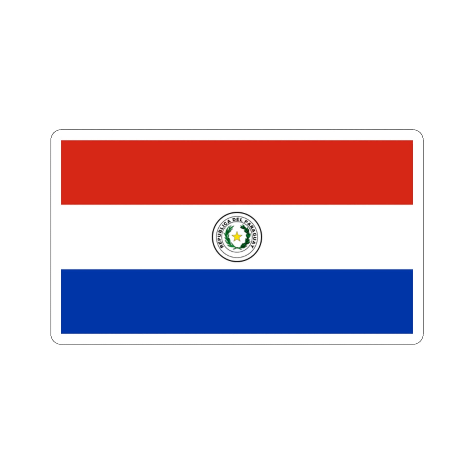 Flag of Paraguay STICKER Vinyl Die-Cut Decal-2 Inch-The Sticker Space