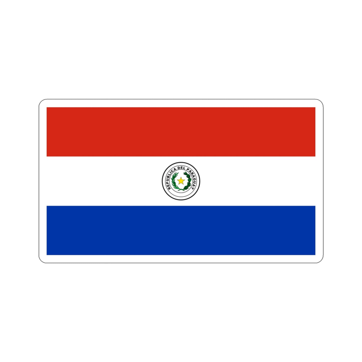 Flag of Paraguay STICKER Vinyl Die-Cut Decal-3 Inch-The Sticker Space