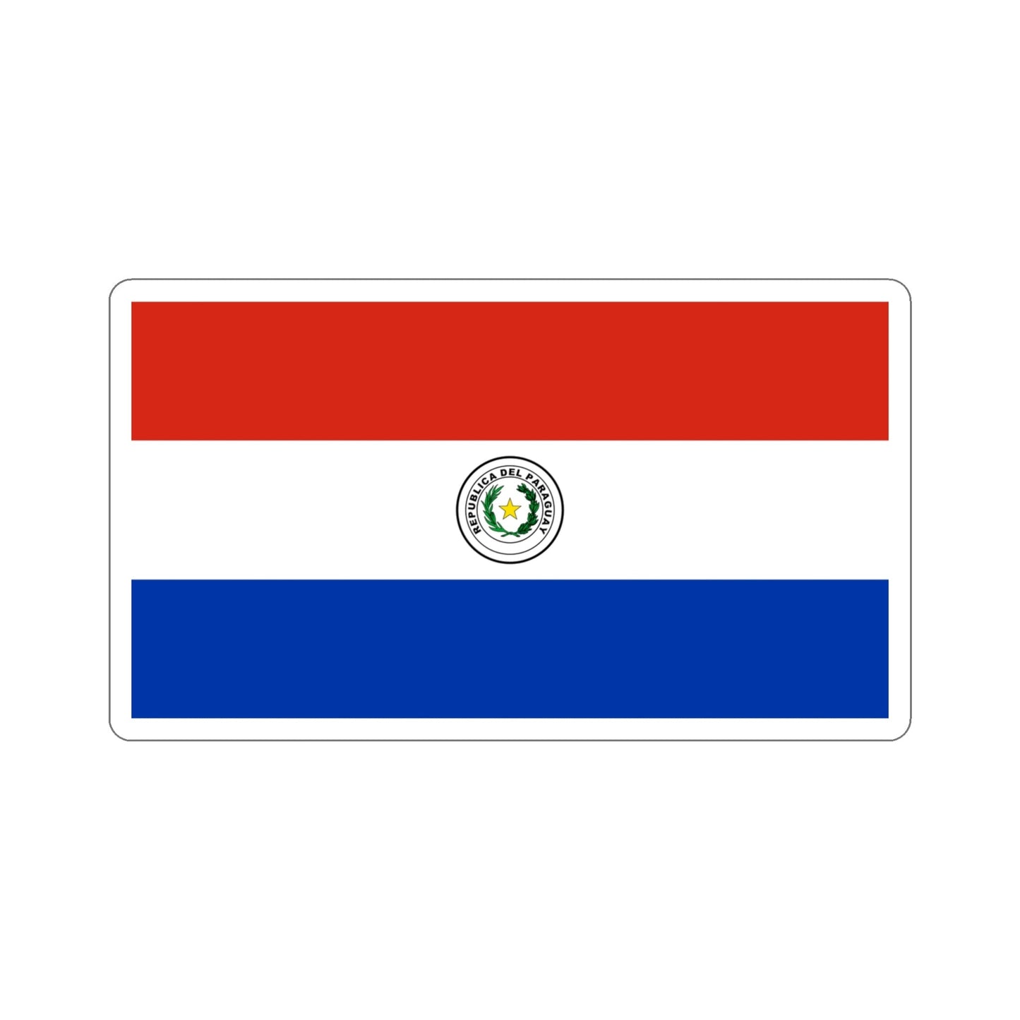 Flag of Paraguay STICKER Vinyl Die-Cut Decal-4 Inch-The Sticker Space