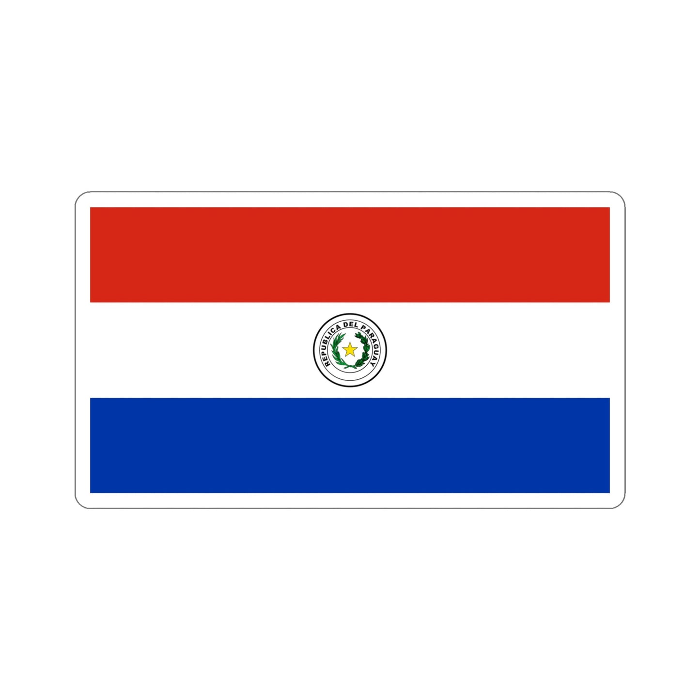 Flag of Paraguay STICKER Vinyl Die-Cut Decal-5 Inch-The Sticker Space