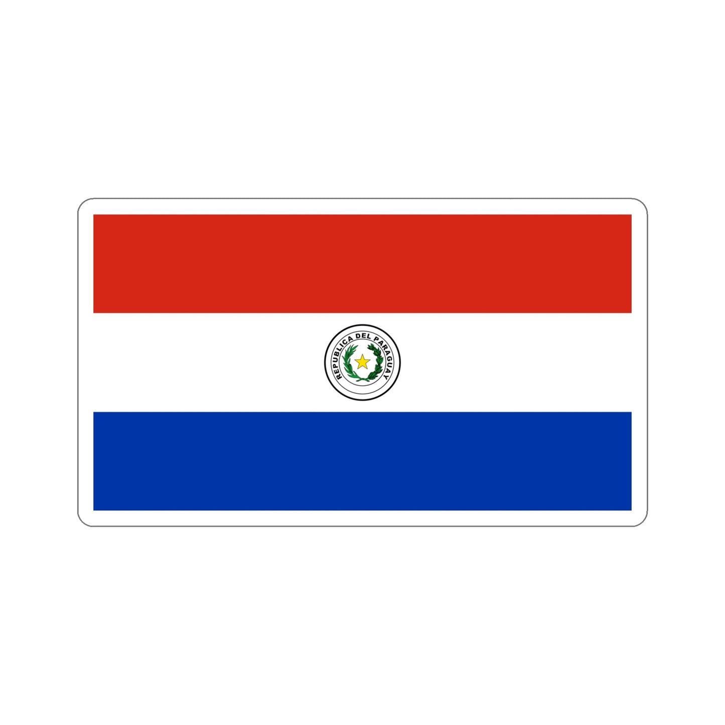 Flag of Paraguay STICKER Vinyl Die-Cut Decal-6 Inch-The Sticker Space