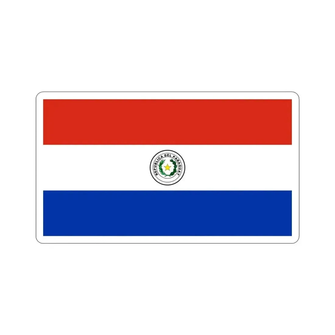 Flag of Paraguay STICKER Vinyl Die-Cut Decal - The Sticker Space