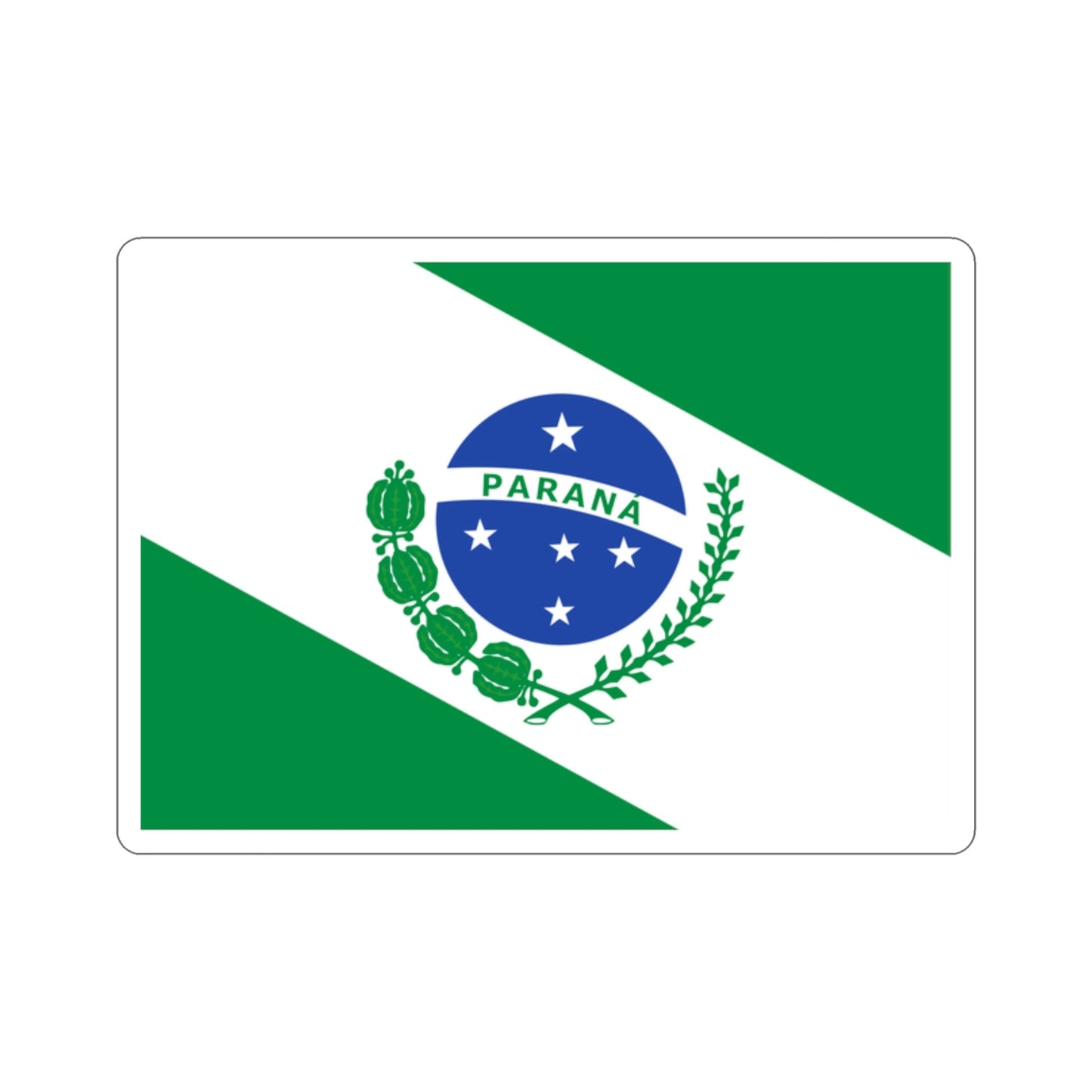 Flag of Paraná Brazil STICKER Vinyl Die-Cut Decal-2 Inch-The Sticker Space