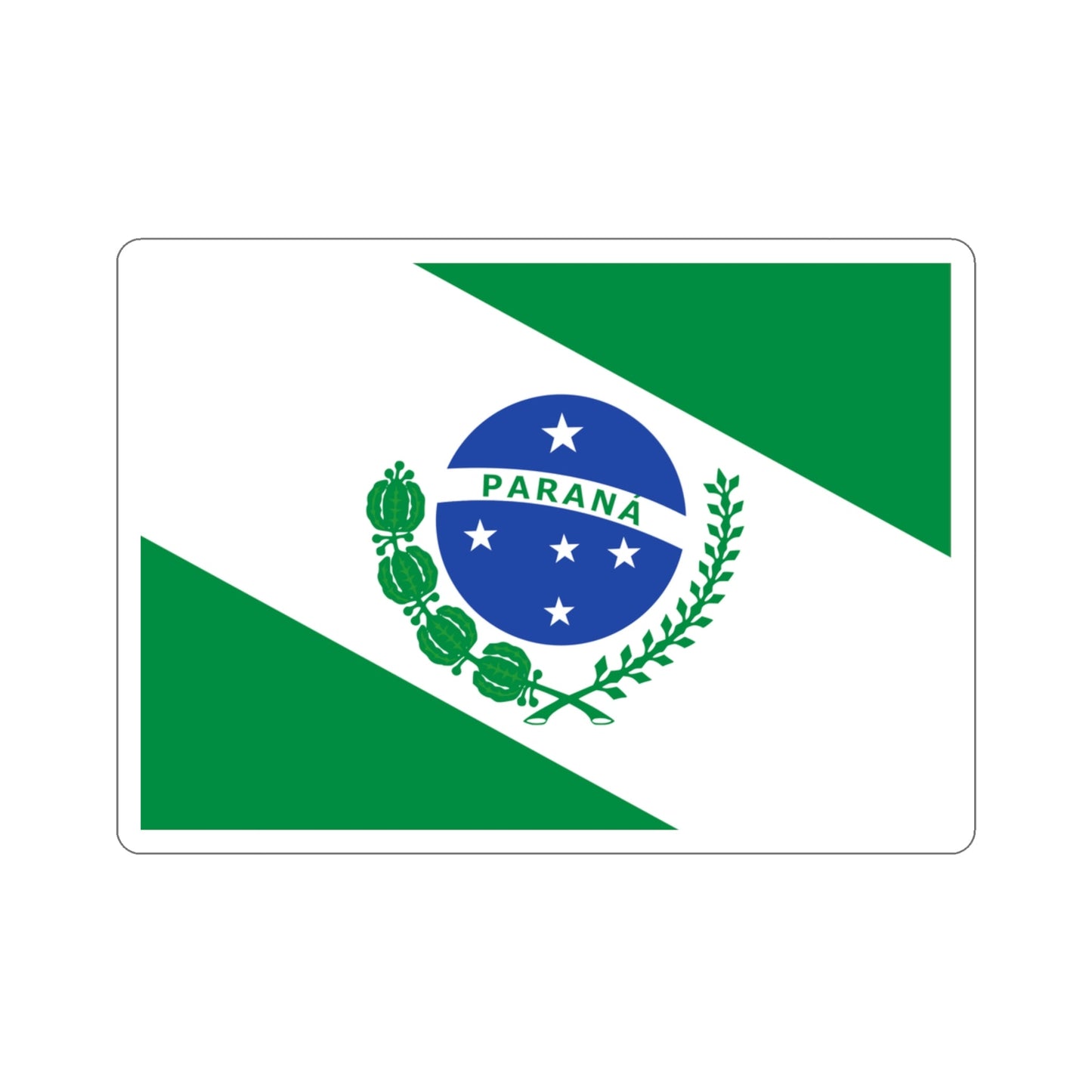 Flag of Paraná Brazil STICKER Vinyl Die-Cut Decal-3 Inch-The Sticker Space