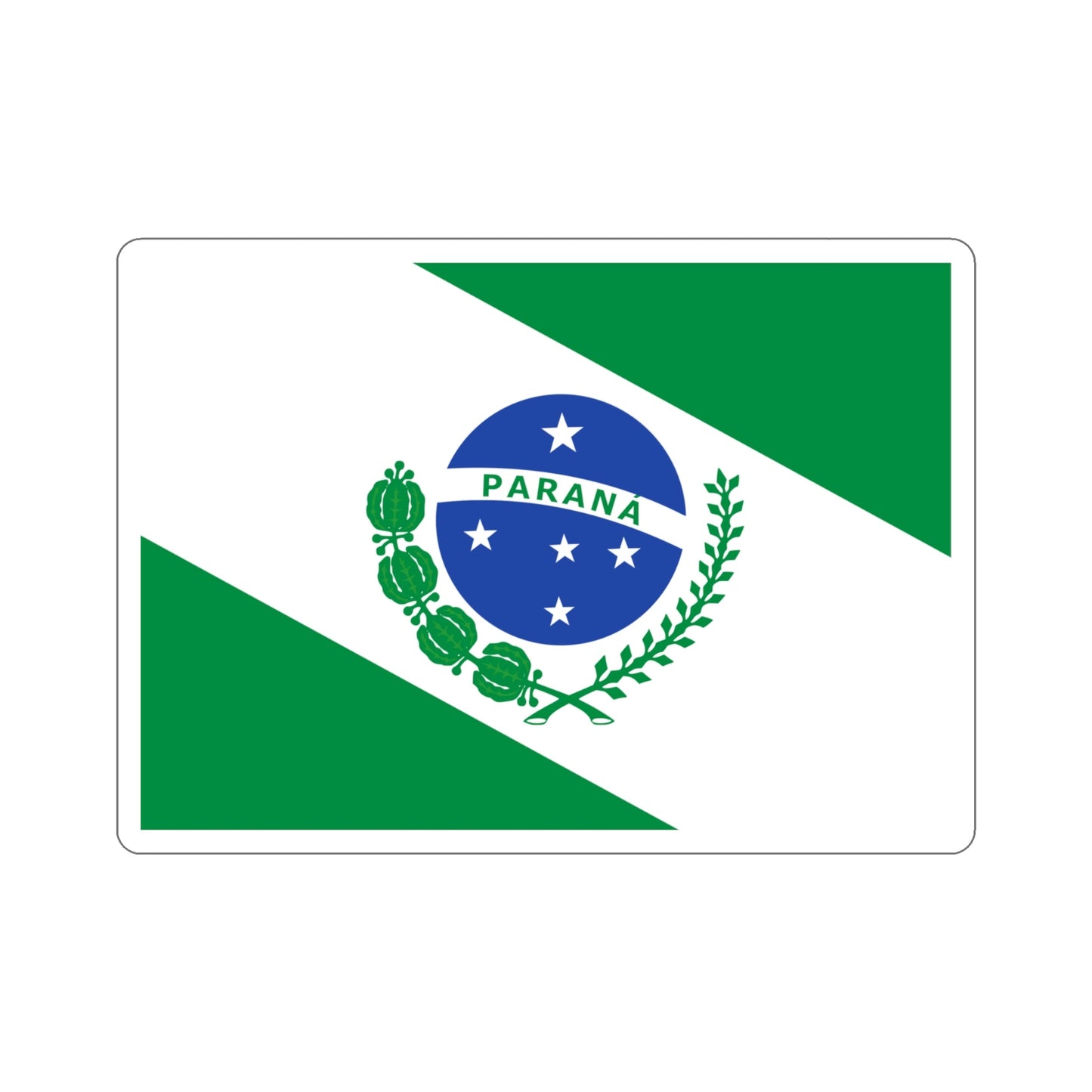 Flag of Paraná Brazil STICKER Vinyl Die-Cut Decal-4 Inch-The Sticker Space