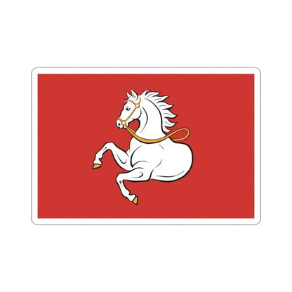 Flag of Pardubice Czech Republic - STICKER Vinyl Kiss-Cut Decal 3 Inch White - The Sticker Space