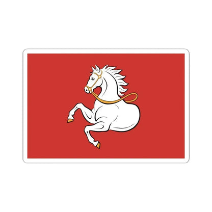 Flag of Pardubice Czech Republic - STICKER Vinyl Kiss-Cut Decal 6 Inch White - The Sticker Space
