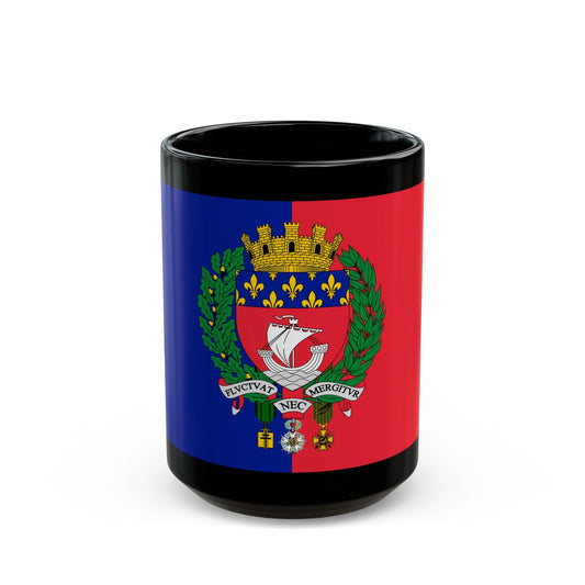 Flag of Paris France - Black Coffee Mug-15oz-The Sticker Space