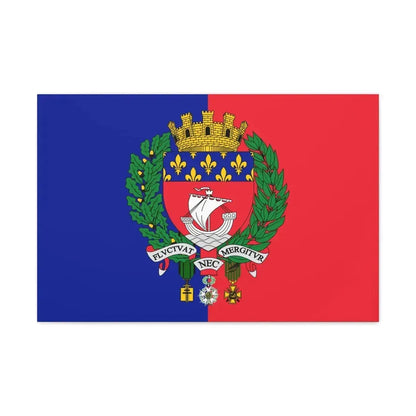 Flag of Paris France - Canvas Wall Art 30" x 20" 1.25" - The Sticker Space