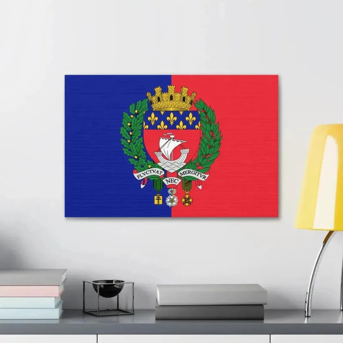 Flag of Paris France - Canvas Wall Art - The Sticker Space