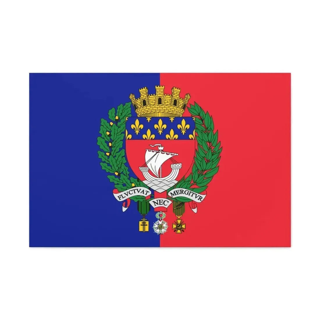 Flag of Paris France - Canvas Wall Art - The Sticker Space