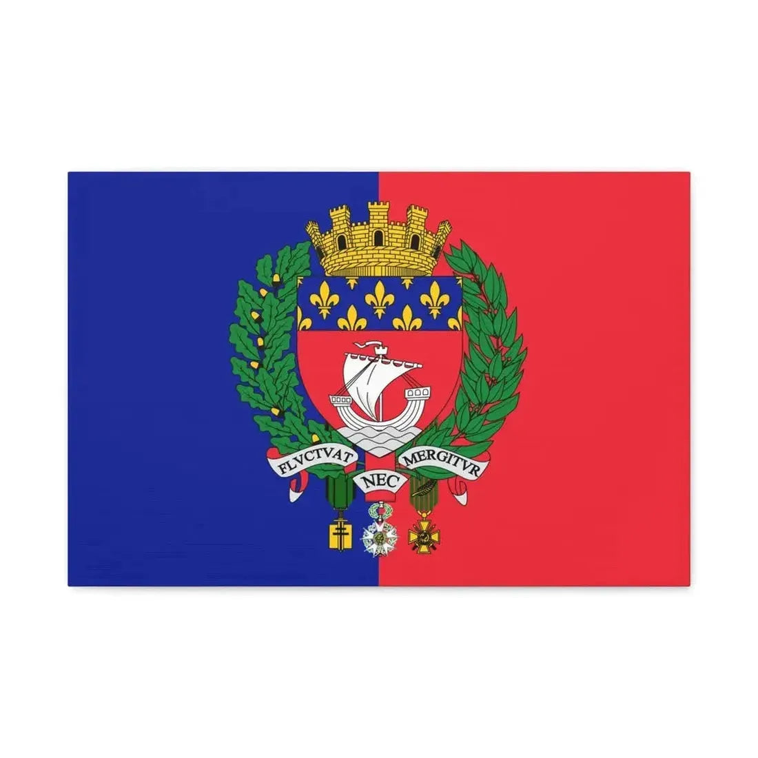 Flag of Paris France - Canvas Wall Art - The Sticker Space