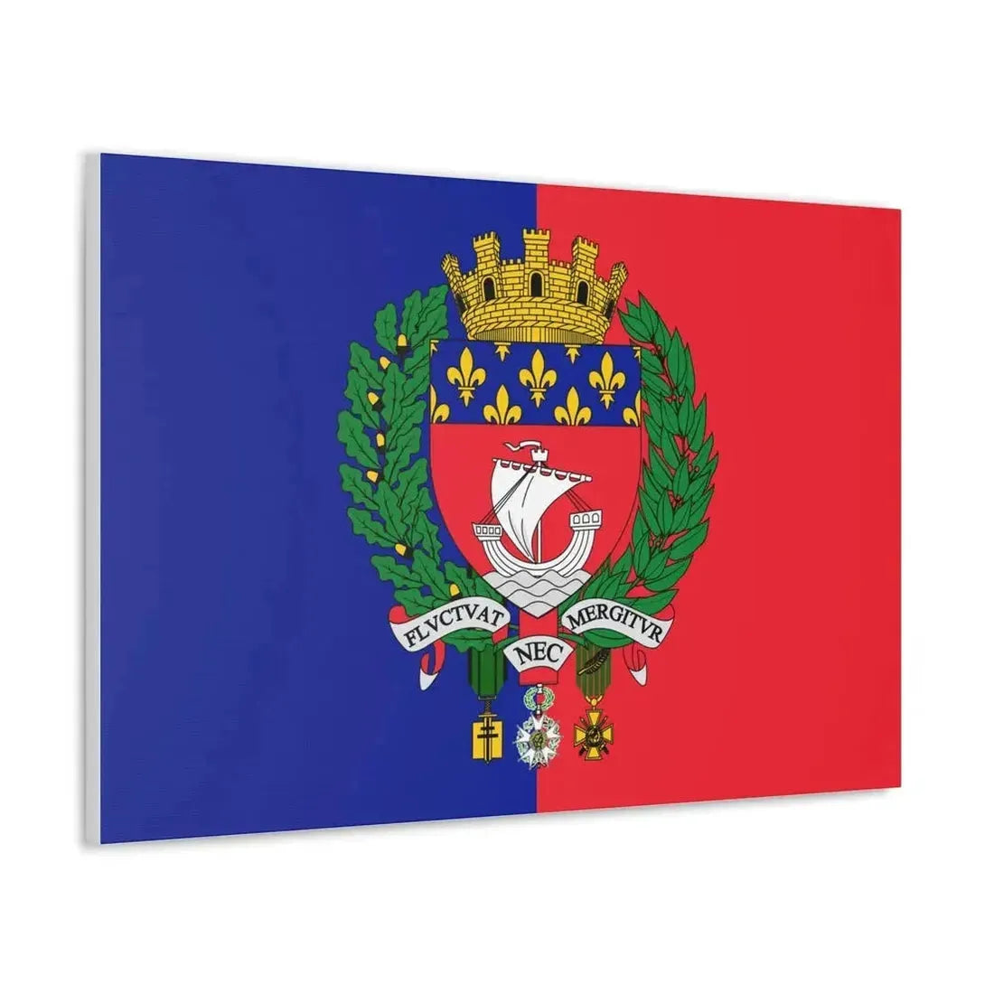 Flag of Paris France - Canvas Wall Art - The Sticker Space