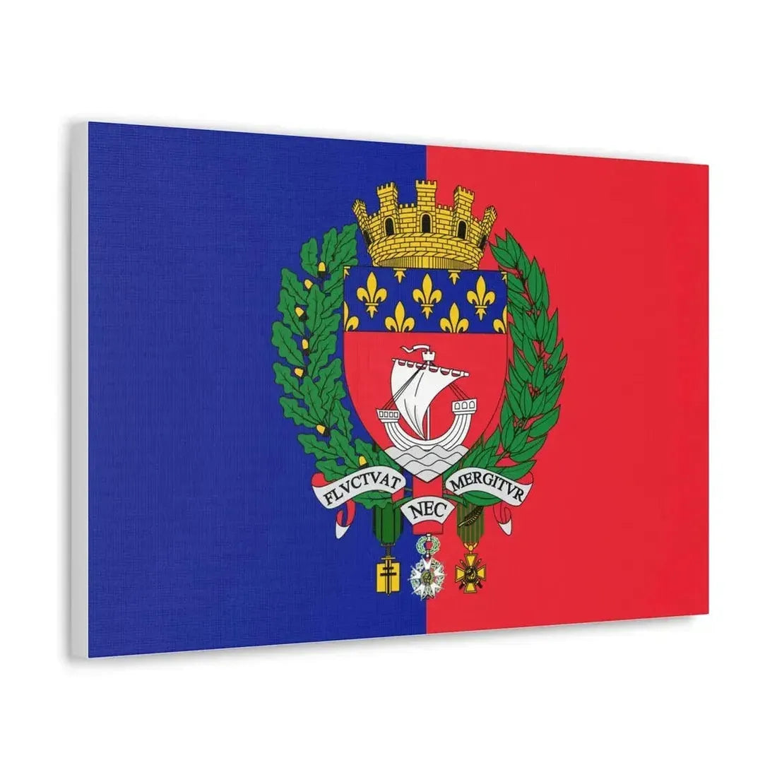 Flag of Paris France - Canvas Wall Art - The Sticker Space