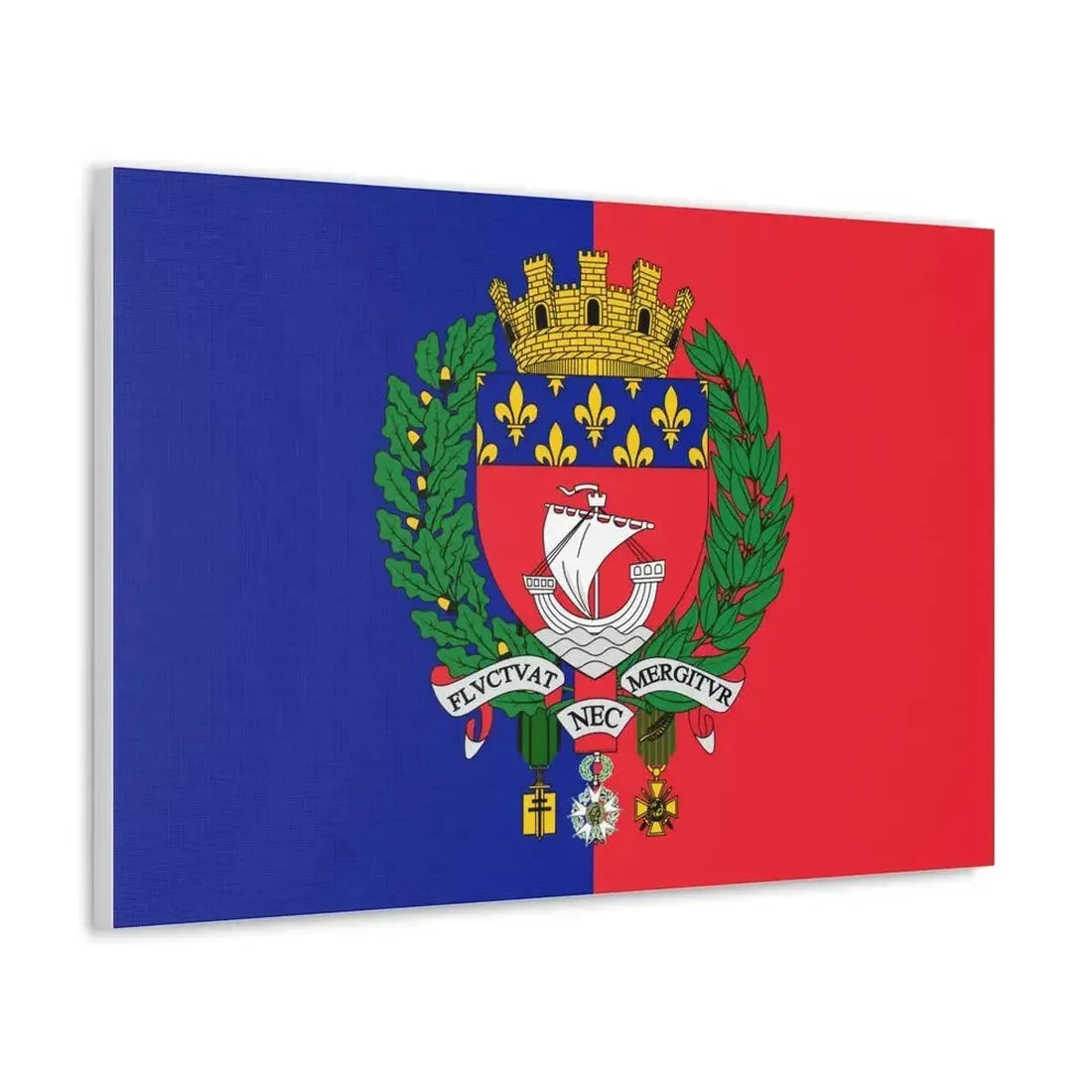 Flag of Paris France - Canvas Wall Art - The Sticker Space