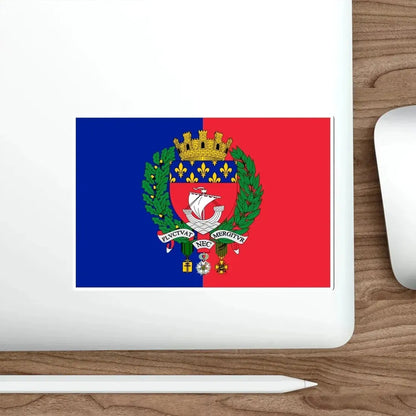 Flag of Paris France STICKER Vinyl Die-Cut Decal - The Sticker Space