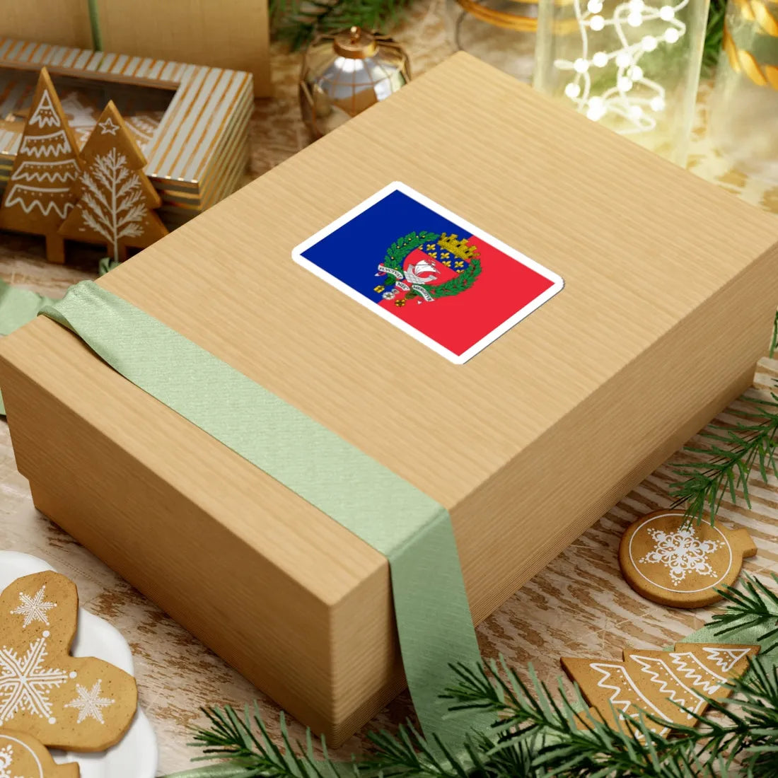 Flag of Paris with coat of arms (France) STICKER Vinyl Kiss-Cut Decal - The Sticker Space