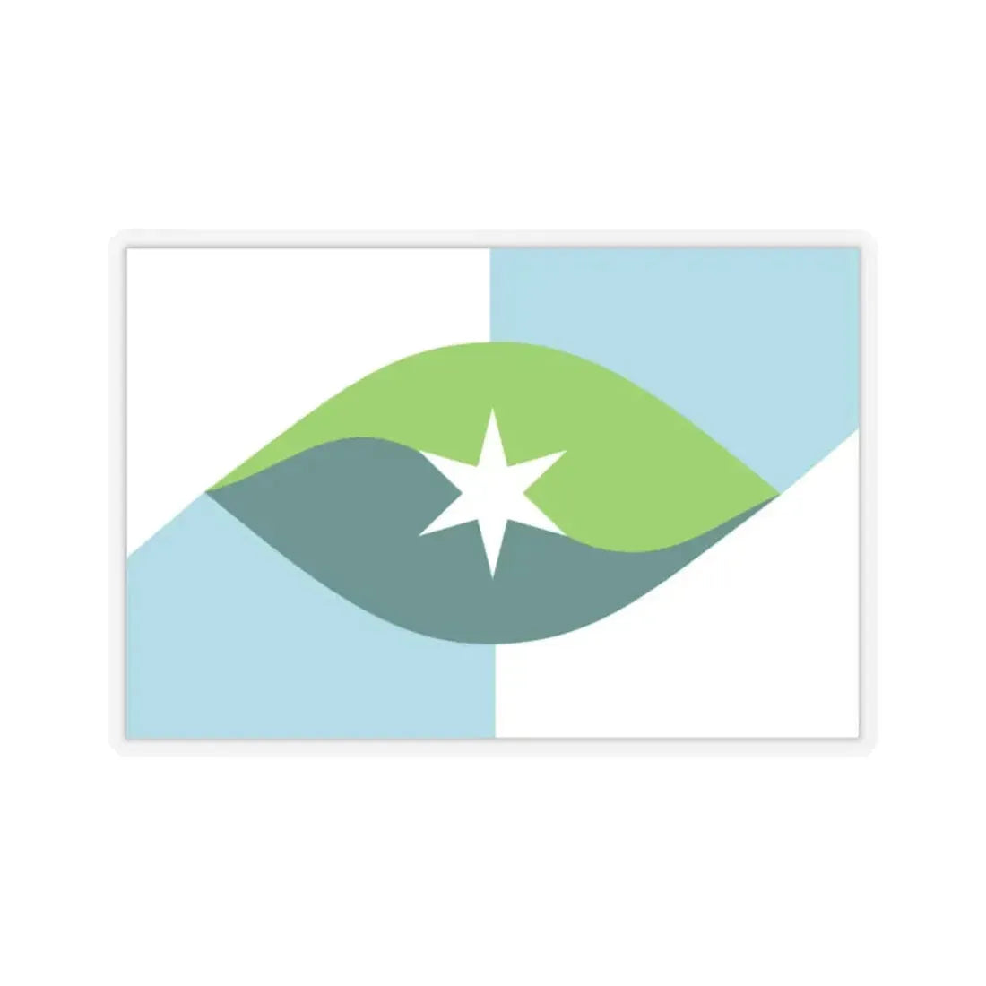 Flag of Park City, Kansas - STICKER Vinyl Kiss-Cut Decal 2 Inch Transparent - The Sticker Space