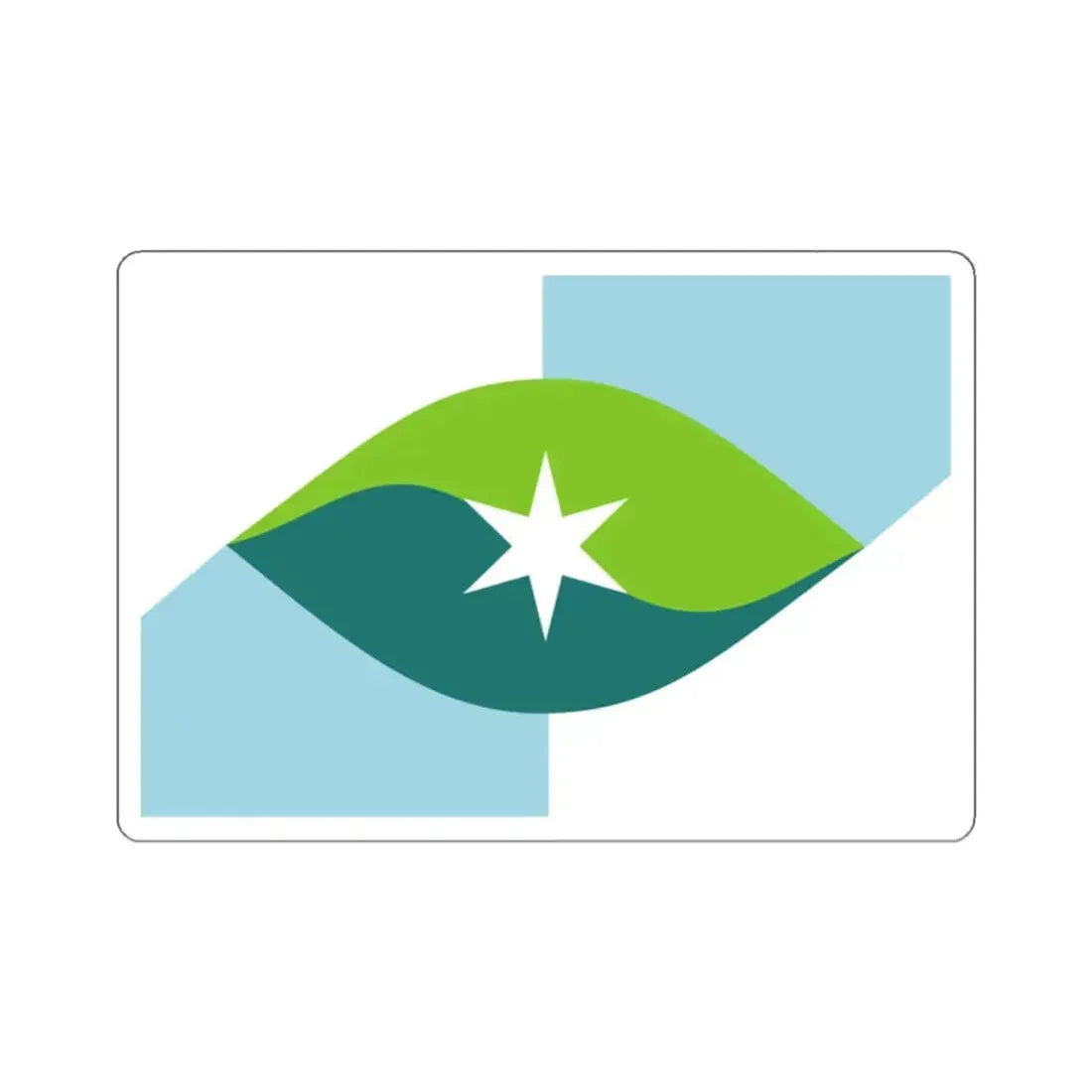 Flag of Park City, Kansas - STICKER Vinyl Kiss-Cut Decal 2 Inch White - The Sticker Space