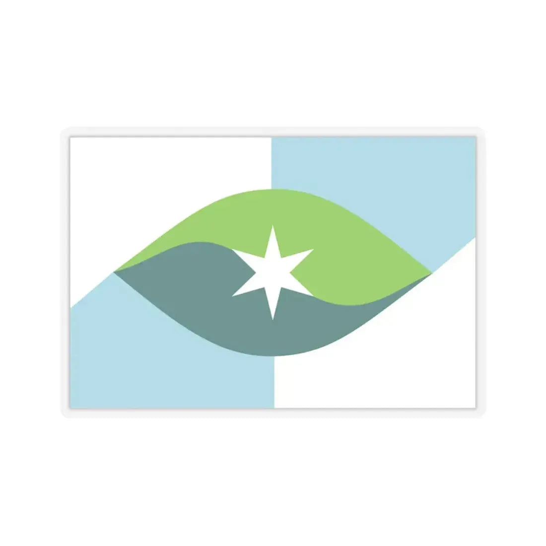 Flag of Park City, Kansas - STICKER Vinyl Kiss-Cut Decal 3 Inch Transparent - The Sticker Space