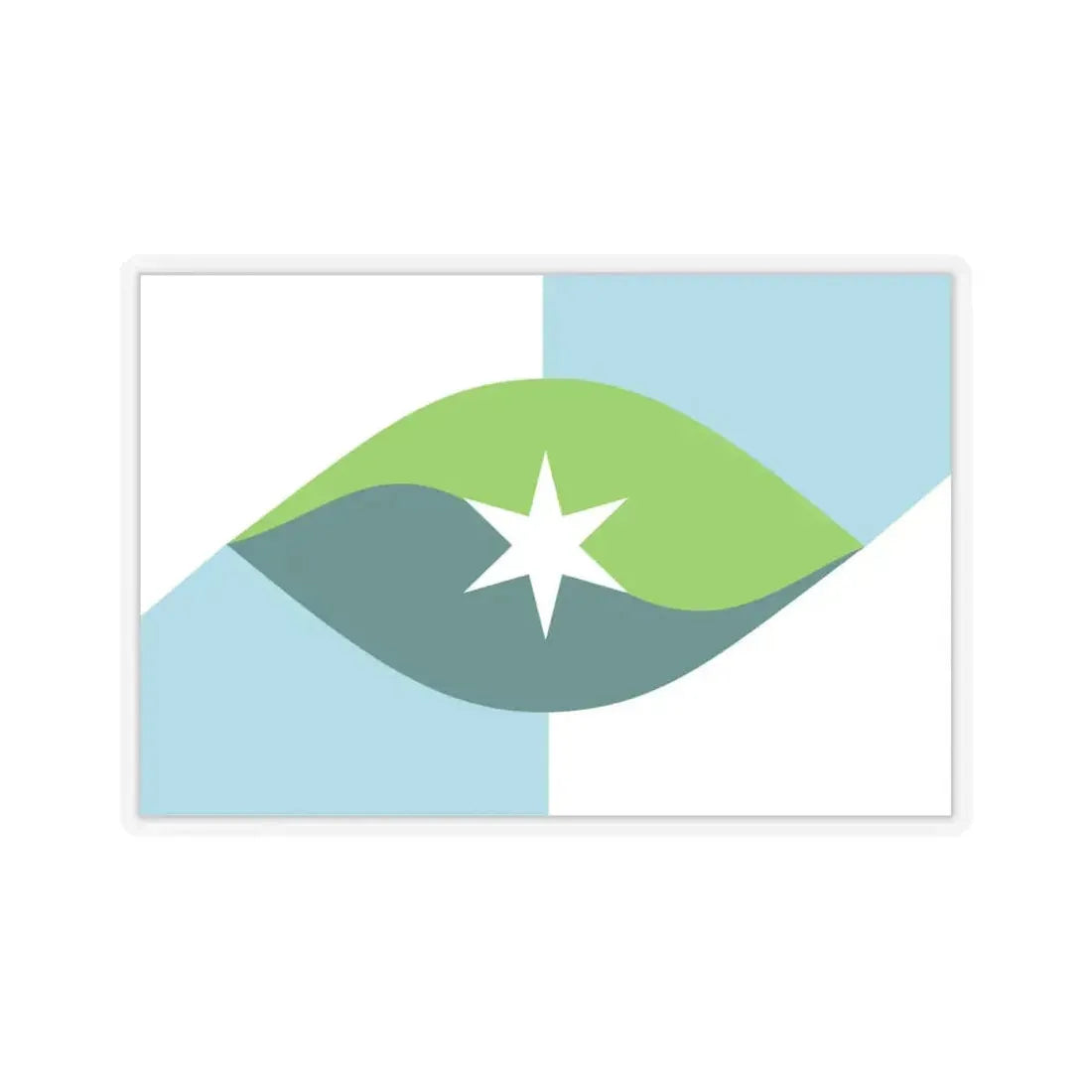 Flag of Park City, Kansas - STICKER Vinyl Kiss-Cut Decal 4 Inch Transparent - The Sticker Space