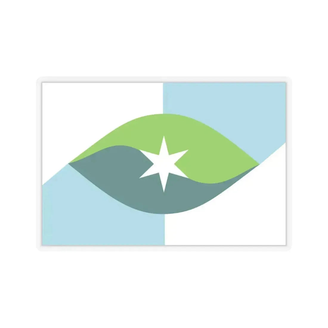 Flag of Park City, Kansas - STICKER Vinyl Kiss-Cut Decal 6 Inch Transparent - The Sticker Space