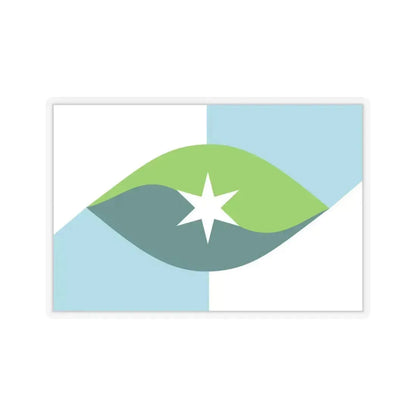 Flag of Park City, Kansas - STICKER Vinyl Kiss-Cut Decal 6 Inch Transparent - The Sticker Space