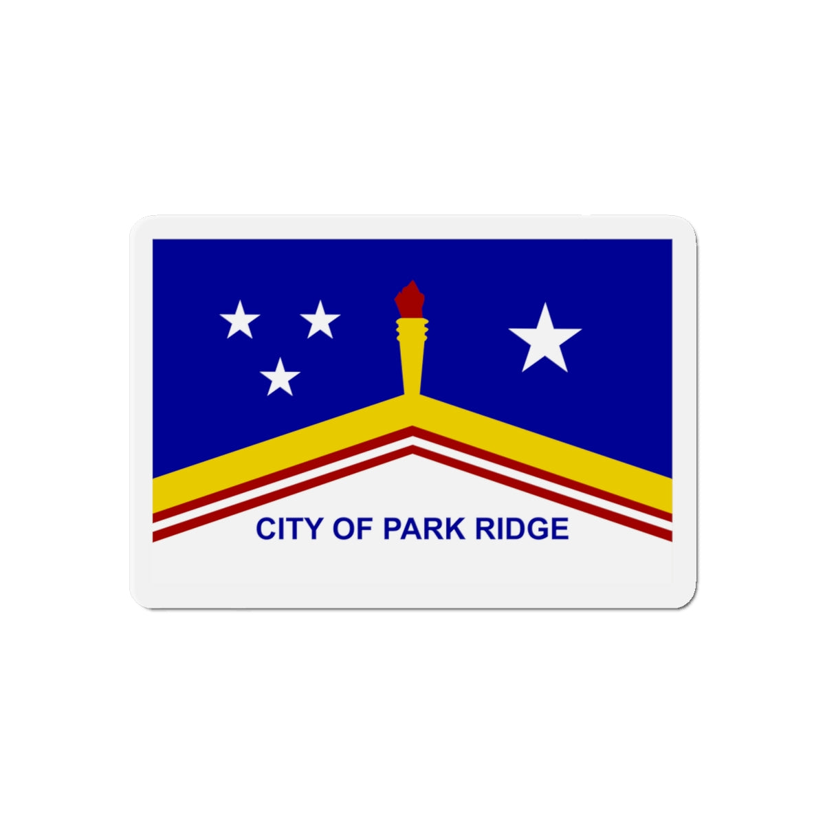 Flag of Park Ridge Illinois - Die-Cut Magnet-6 × 6"-The Sticker Space