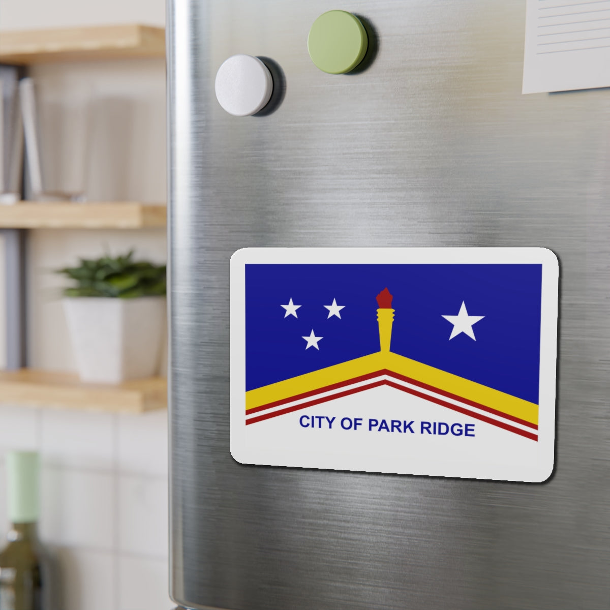 Flag of Park Ridge Illinois - Die-Cut Magnet-The Sticker Space