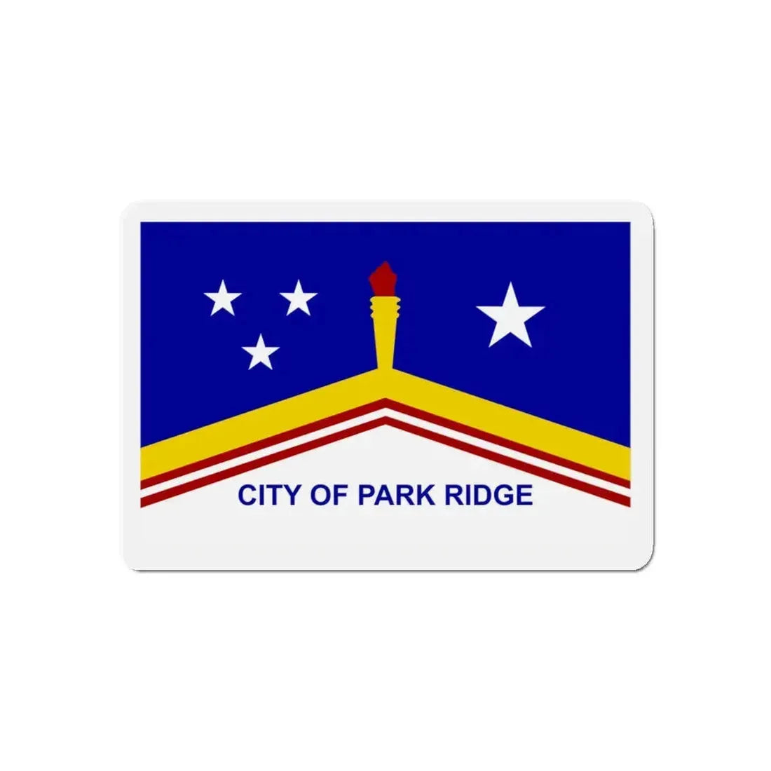 Flag of Park Ridge Illinois - Refrigerator Magnet 5 Inch - The Sticker Space
