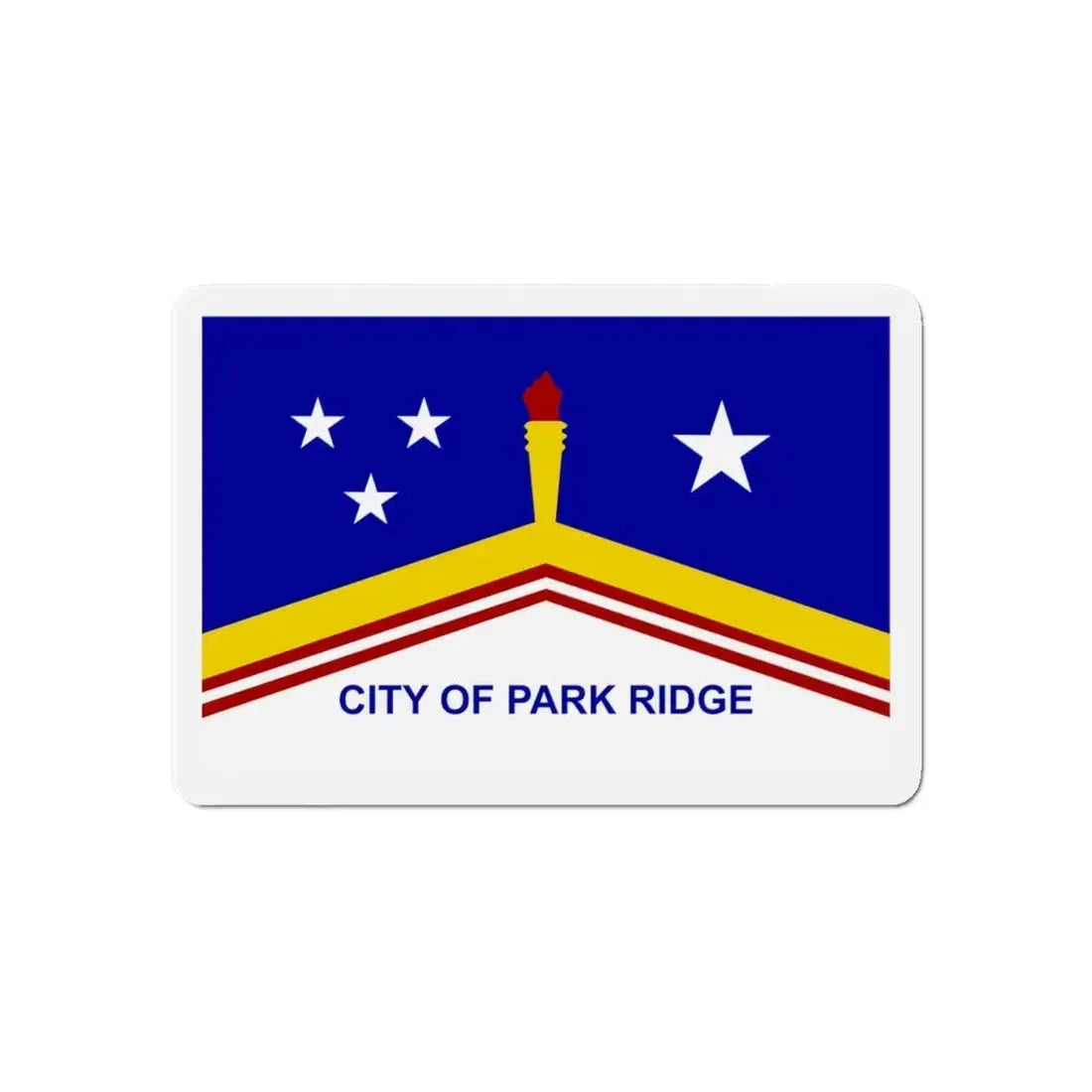 Flag of Park Ridge Illinois - Refrigerator Magnet 6 Inch - The Sticker Space