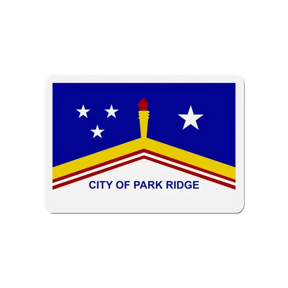 Flag of Park Ridge Illinois - Refrigerator Magnet - The Sticker Space