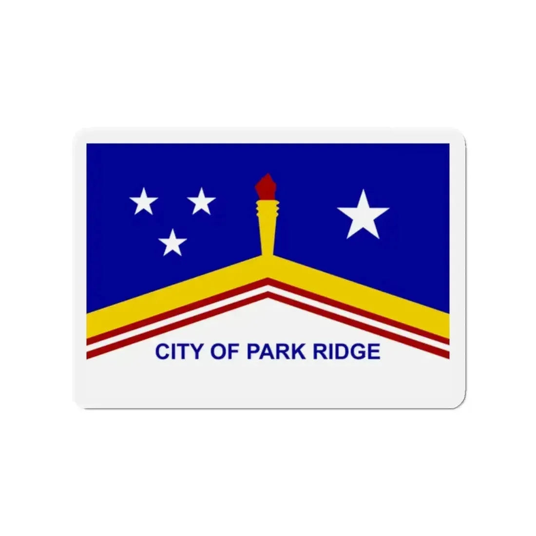 Flag of Park Ridge Illinois - Refrigerator Magnet - The Sticker Space