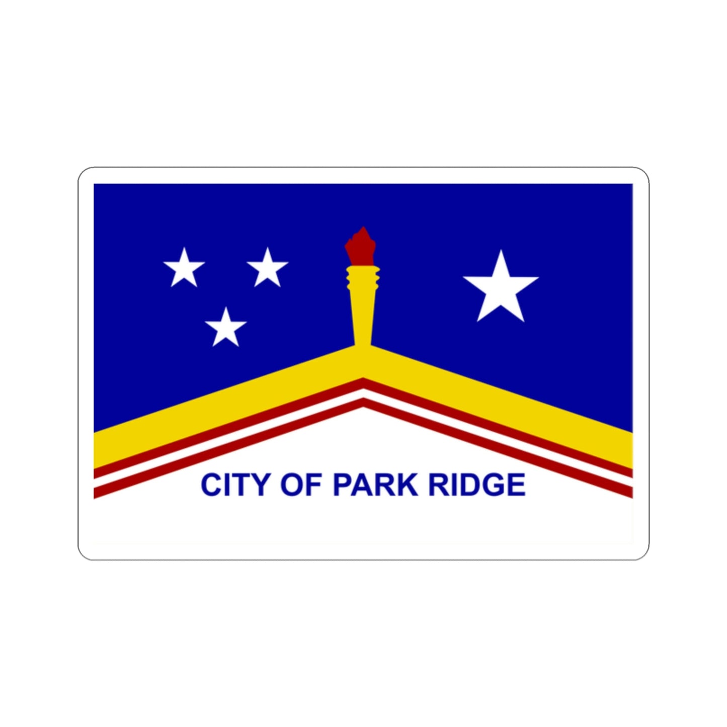 Flag of Park Ridge Illinois USA STICKER Vinyl Die-Cut Decal-2 Inch-The Sticker Space