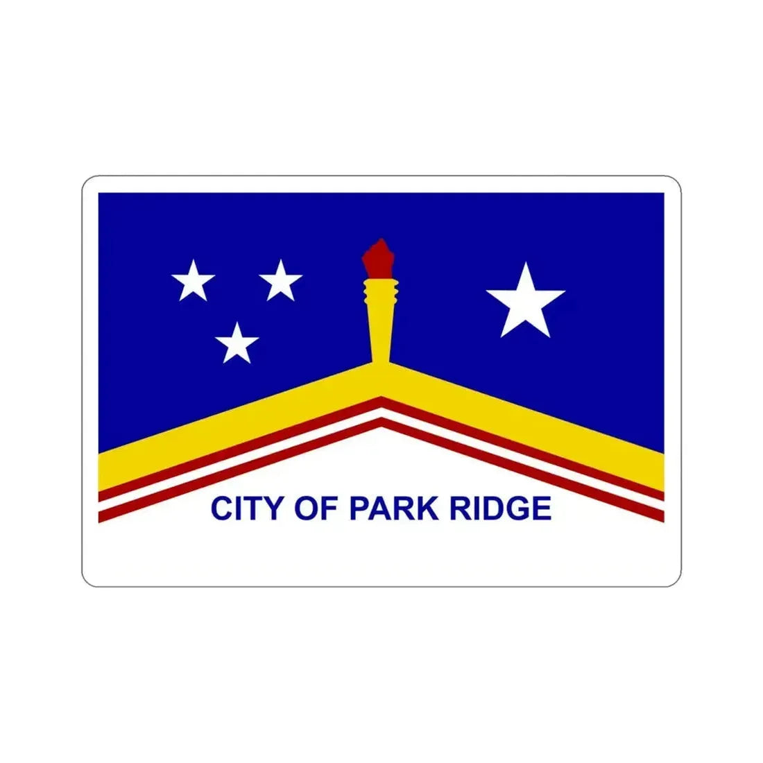 Flag of Park Ridge Illinois USA STICKER Vinyl Die-Cut Decal - The Sticker Space